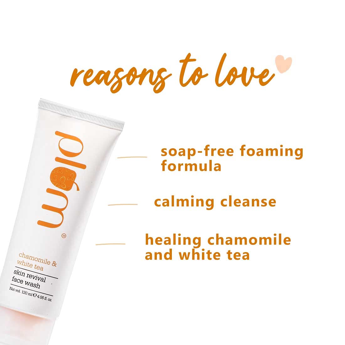 Plum Chamomile & White Tea Revival Face Wash | Mild Cleanser  :- 120ml image 4