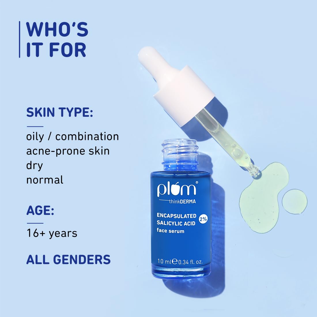 Plum 2% Encapsulated Salicylic Acid Face Serum | Fights Active Acne | Controls Oil :- 10 ml image 4