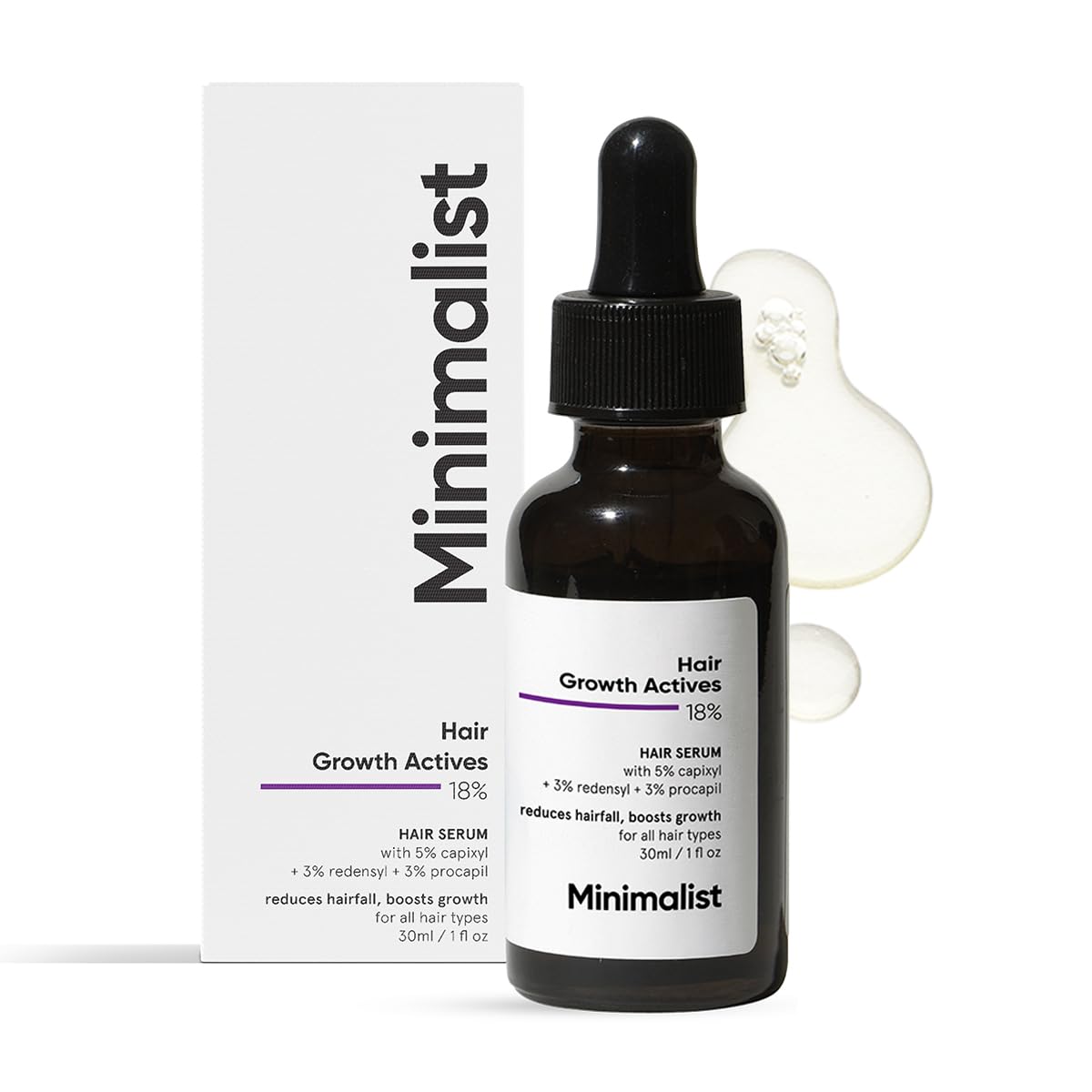 Minimalist Hair Growth Serum With 3% Redensyl, 3% Anagain, 3% Procapil- 30 ml image 1