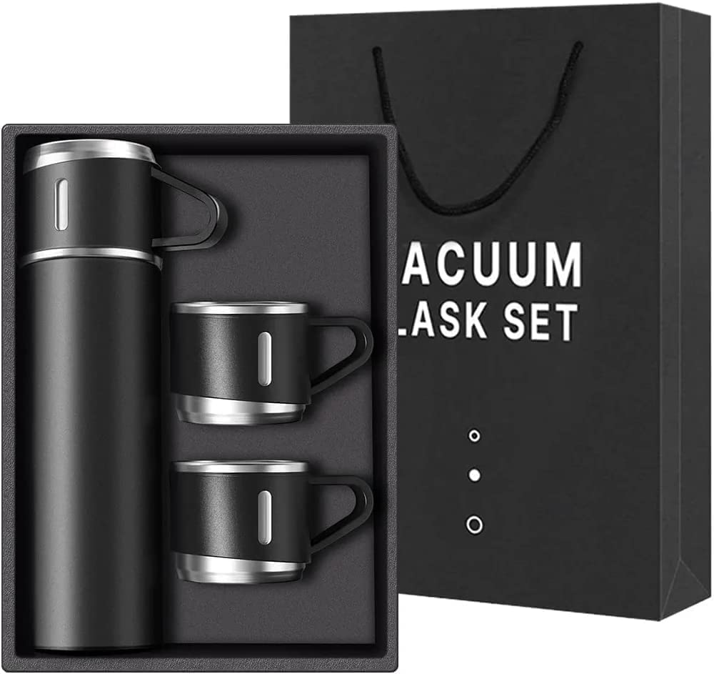 Stainless Steel Thermo 500ml Vacuum Insulated Bottle Water Flask Gift Set 500 ml image 1