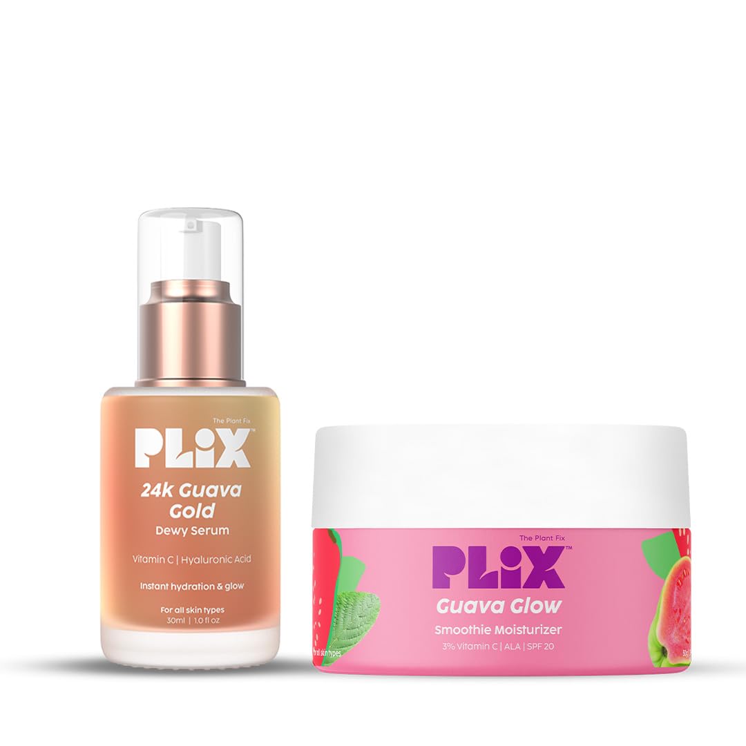 PLIX 24k Guava Gold Lightweight Face Serum and Moisturizer Combo-30 ml + 50g image 1