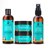 Pilgrim Face Care Set – Face Wash, Face Scrub, Tinted SPF 50 Day Cream, Face Mist & Toner – Skincare for Hydration & Radiance (100ml/100g) image 1