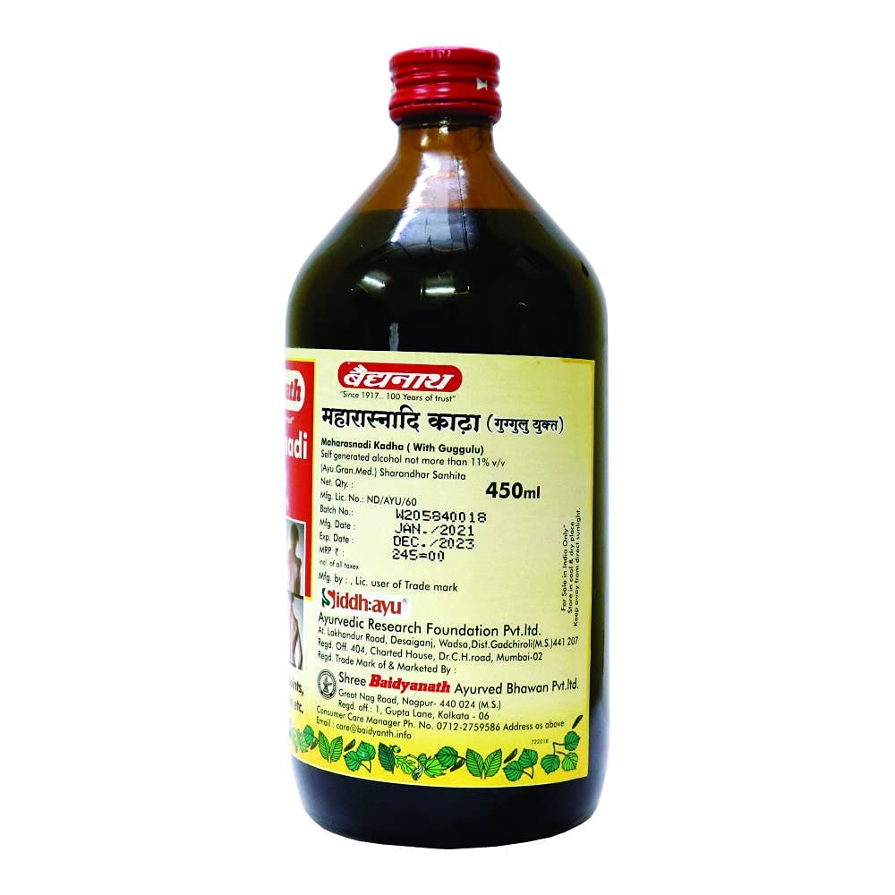 Baidyanath Maharasnadi Kadha with Guggulu - 450 ml image 4