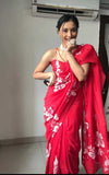 Ready To Wear Pure Soft Georgette Silk Saree With Blouse image 8