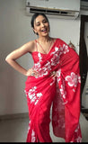 Ready To Wear Pure Soft Georgette Silk Saree With Blouse image 9