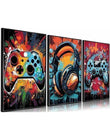 3-Piece Retro Gaming Wall Art Set – Colorful Neon Watercolor Posters and Canvas Prints for Boys’ Bedrooms, Kids’ Gamer Rooms, and Home Decoration Paperback bookcover – AVRBOOKS