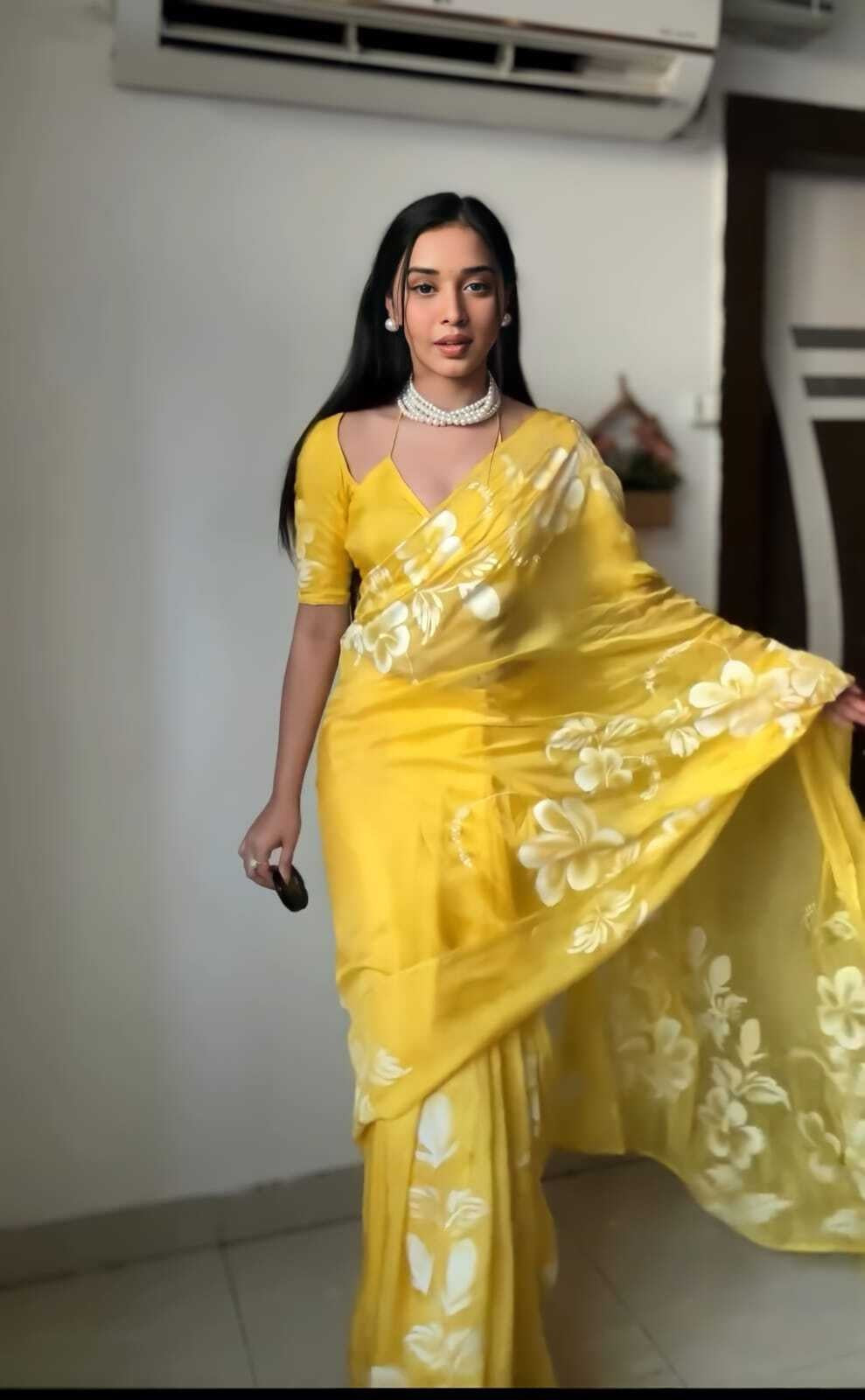 Ready To Wear Pure Soft Georgette Silk Saree With Blouse image 10