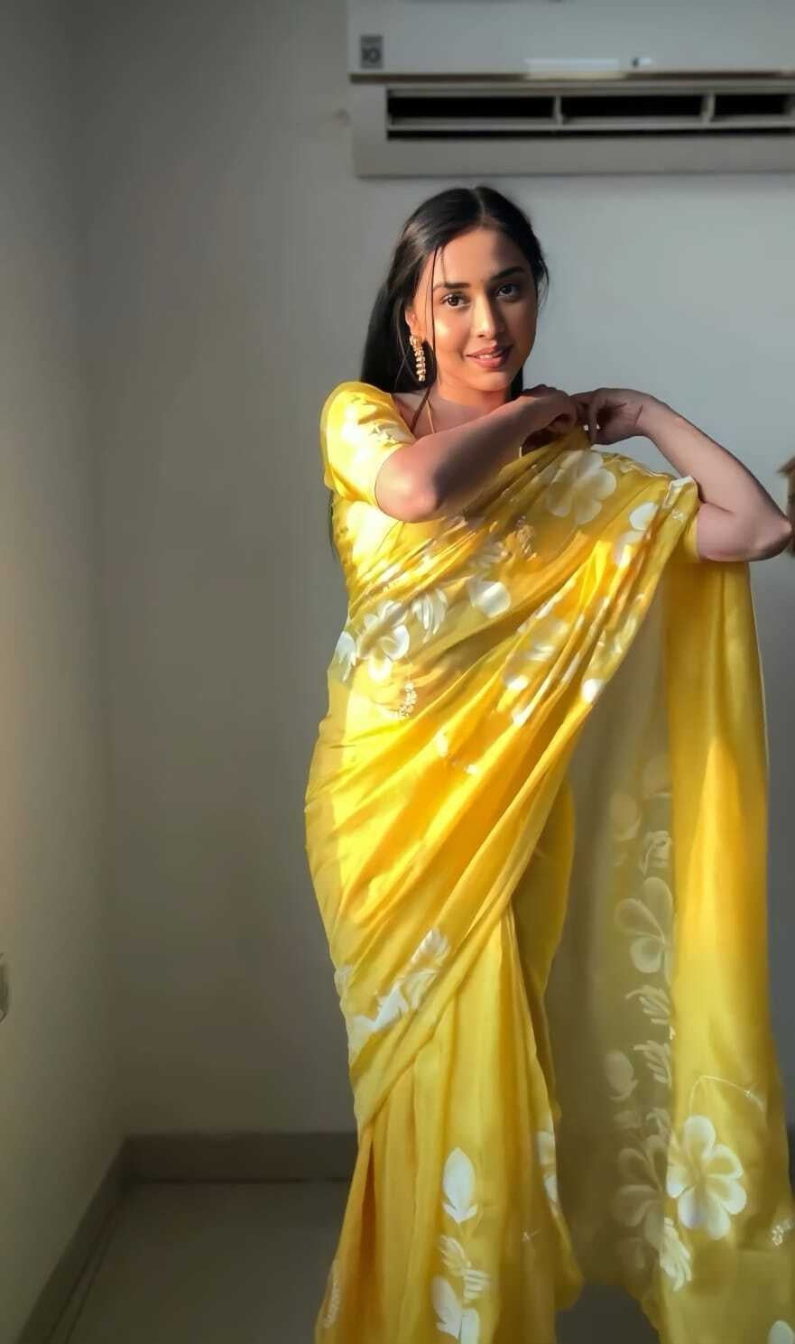 Ready To Wear Pure Soft Georgette Silk Saree With Blouse image 12