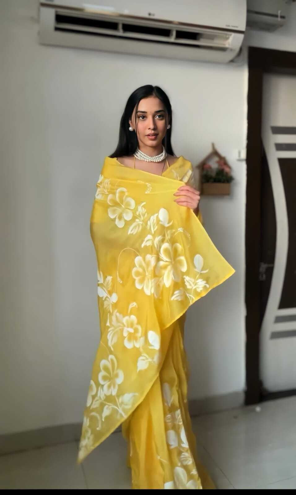 Ready To Wear Pure Soft Georgette Silk Saree With Blouse image 14