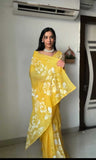Ready To Wear Pure Soft Georgette Silk Saree With Blouse image 14