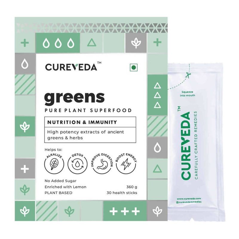 Cureveda Greens - Plant-Based Superfood - 30 Vegan Health Sticks image 1