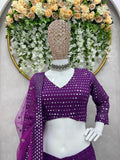 Faux Georgette With Embroidery Sequence Work Lehenga Choli With Dupatta image 5