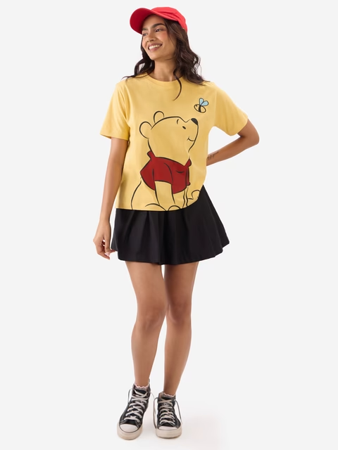 Winnie The Pooh Chasing Bees Women Relaxed Fit T-Shirts image 3