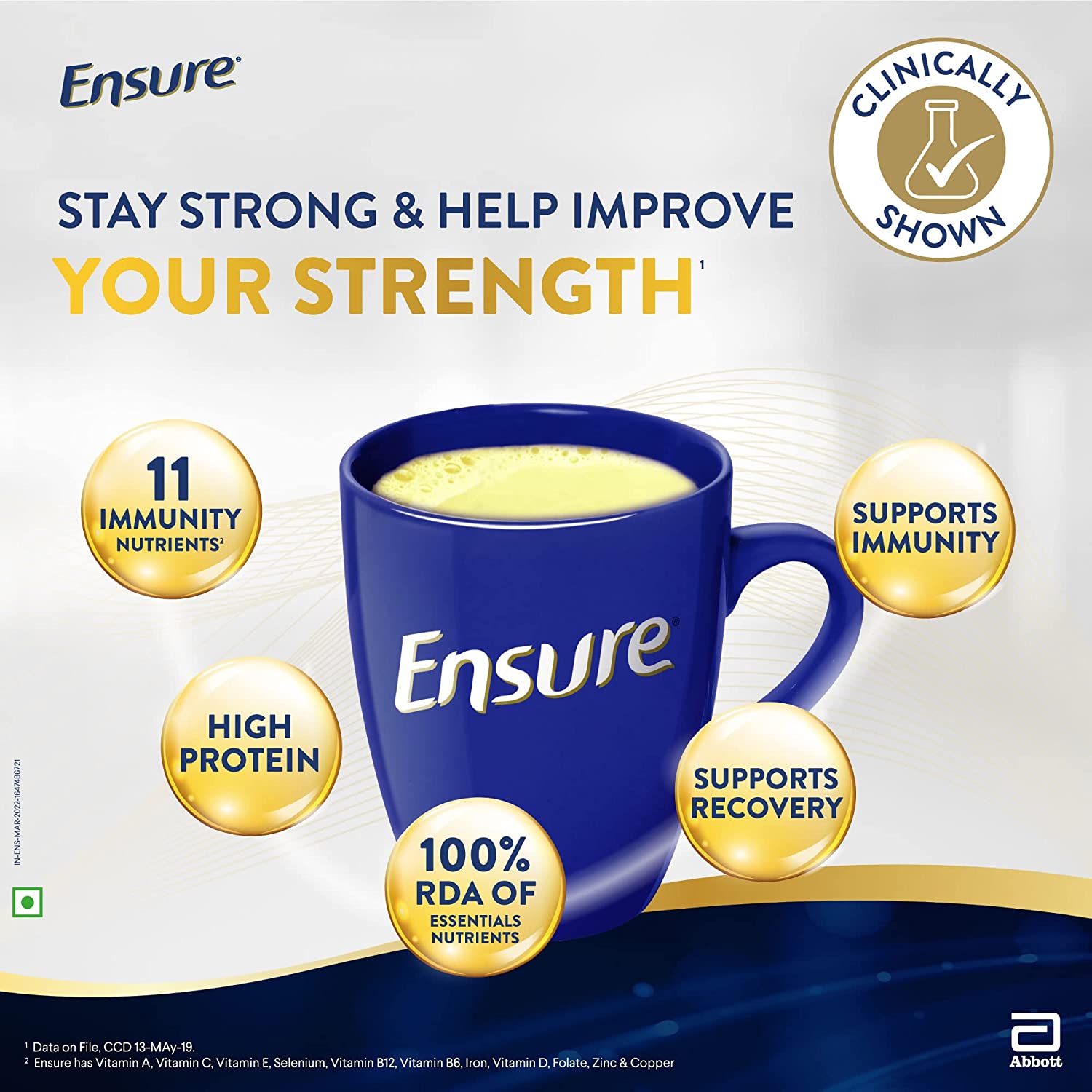 Ensure Nutritional Powder Vanilla Flavour - 400 gm - Refill Pack image 5