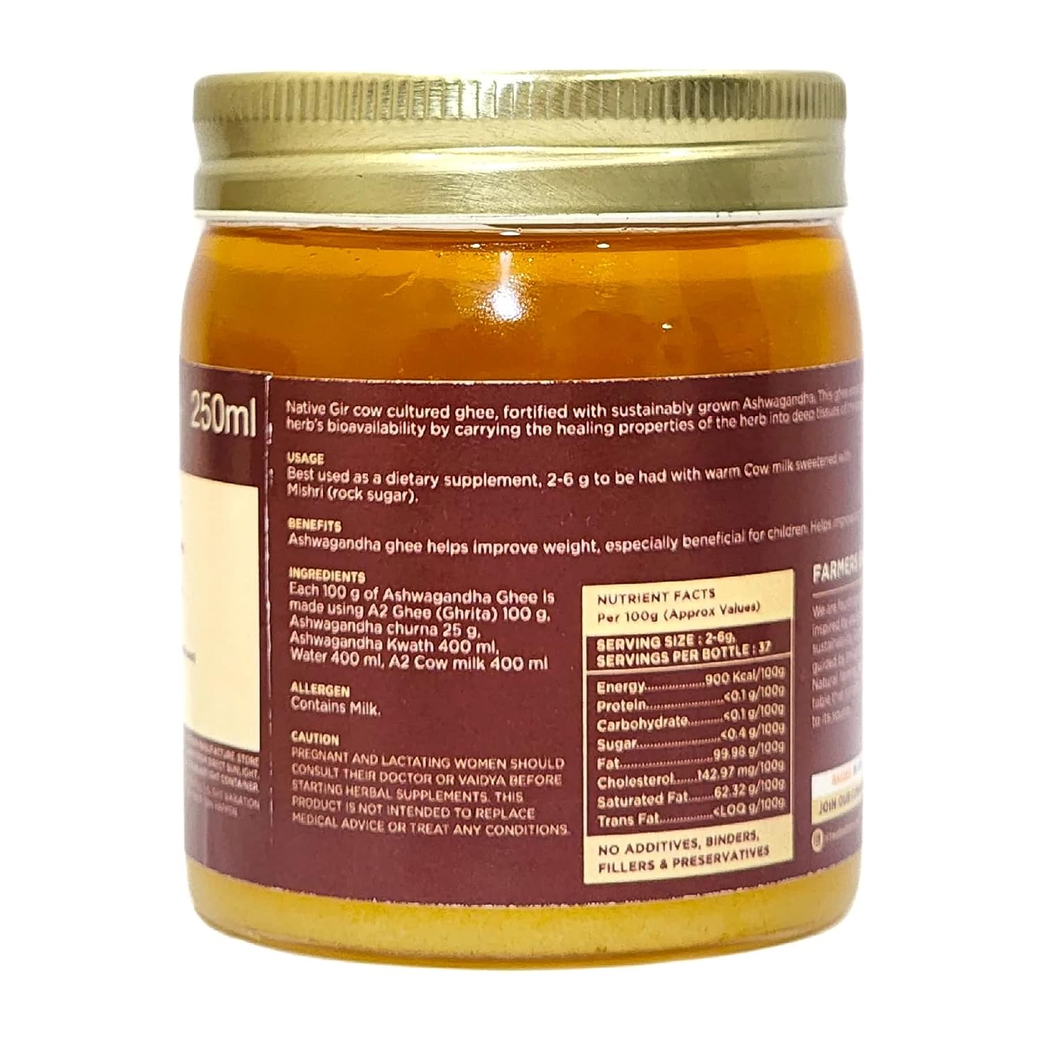 Two Brothers Organic Farms Ashwagandha Ghee image 5