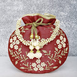 Maroon Potli Bags Valentines gift for her image 5