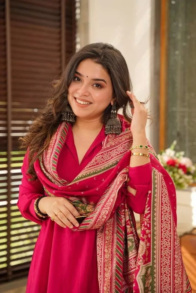 Faux Georgette Kurti Bottom & Dupatta image 5