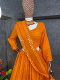 Faux Georgette With 9 MM Sequence Work Lehenga Blouse With Dupatta image 5