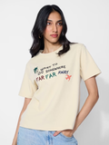 Textured T-shirt: Far Away Women Relaxed Fit T-Shirts image 1