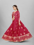 Heavy Chanderi Cotton Embroidery Sequence Work Lehenga Blouse & Dupatta image 5