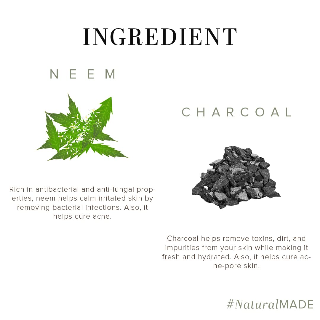 Khadi Natural Herbal Neem Charcoal Soap - Pack of 3 image 5
