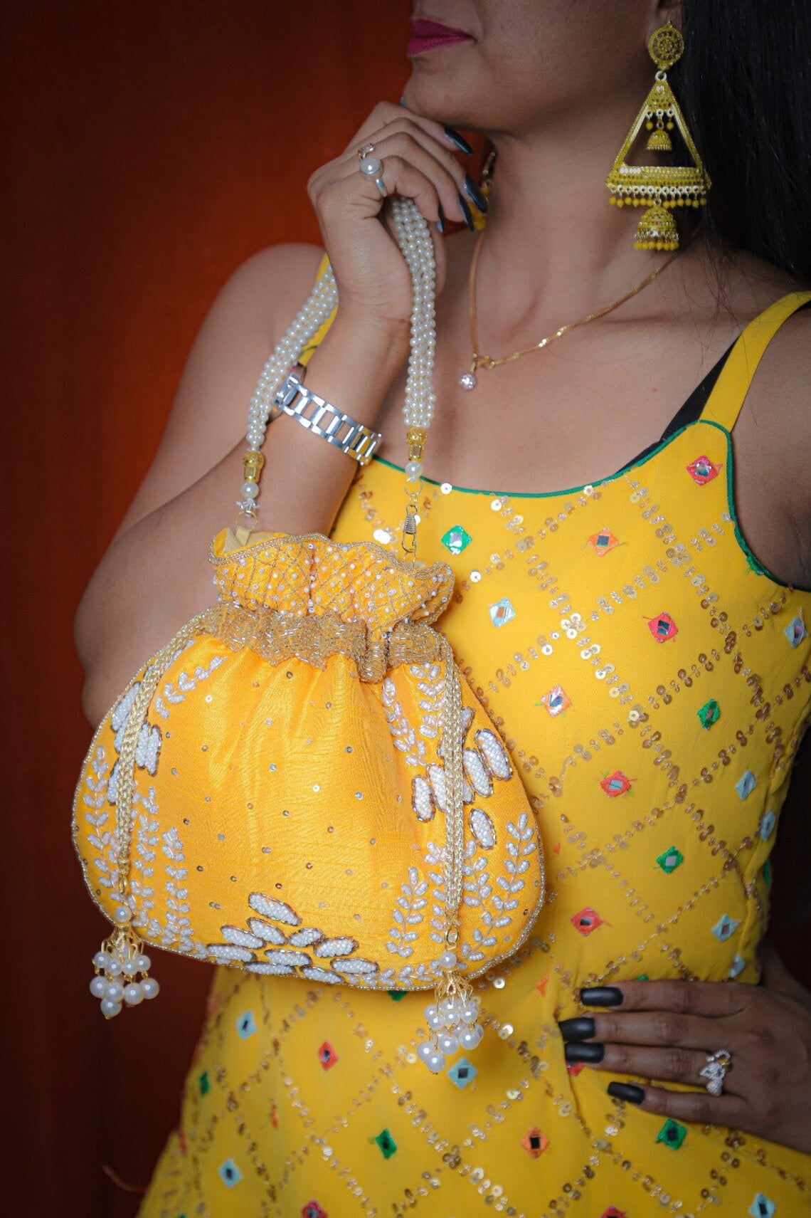 Designer Potli Bag Ethnic Potli For Women's Potli Bags image 5