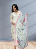 Tabbi Silk With Digital Prints Top Bottom With Dupatta image 5
