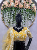 Soft Net Thread Sequence Work Lehenga Blouse Dupatta image 5