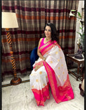 Soft Lichi Silk With Jacquard Weaving Work Saree With Blouse image 5