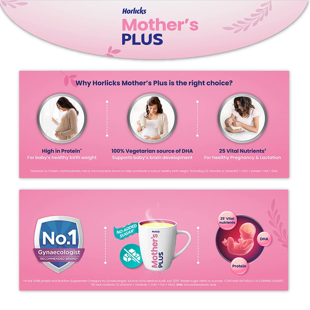 Mother's Plus Horlicks Vanilla Flavour - 500 gm image 5