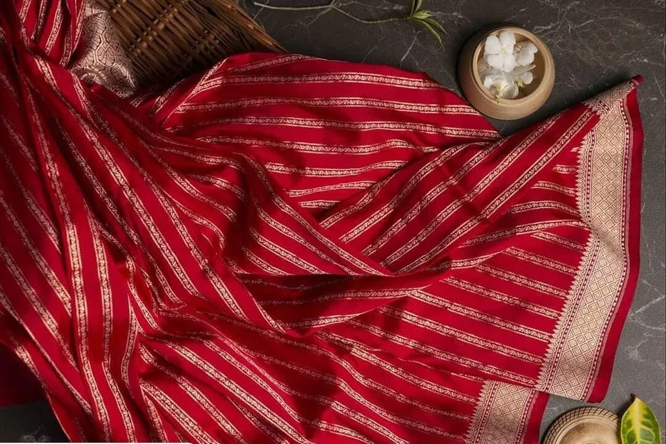 Soft Lichi Silk Saree,Indian Party Wear Sari With Blouse image 5