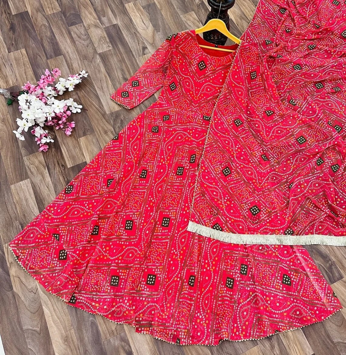 Full Stitched Heavy Georgette Dress With Dupatta image 5