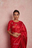 Rich Dola Cutdana Border With Rich Butta Work Saree&Blouse image 5