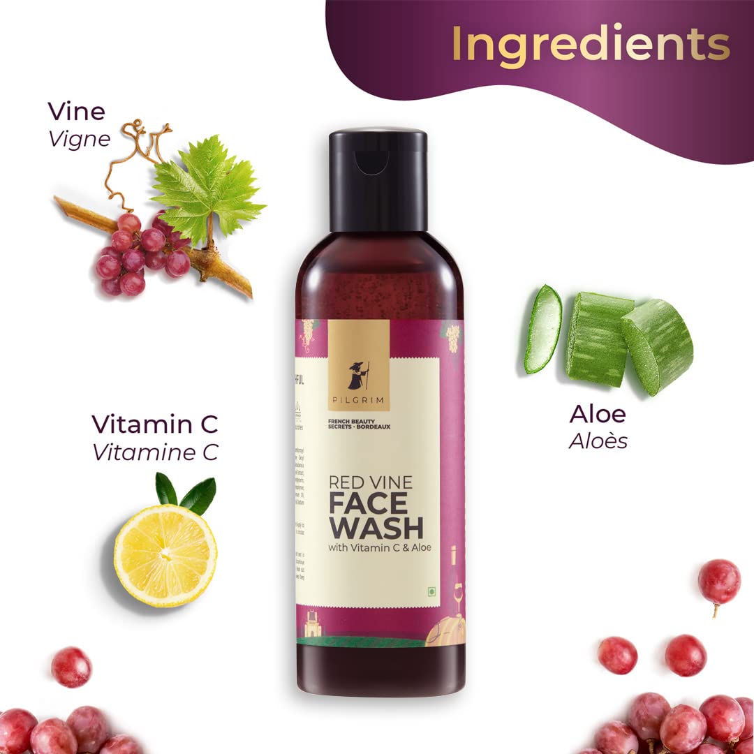 Pilgrim French Red Vine Face Wash - 100 ml image 3