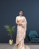 Premium Georgette Ready To Wear Saree With Blouse image 5