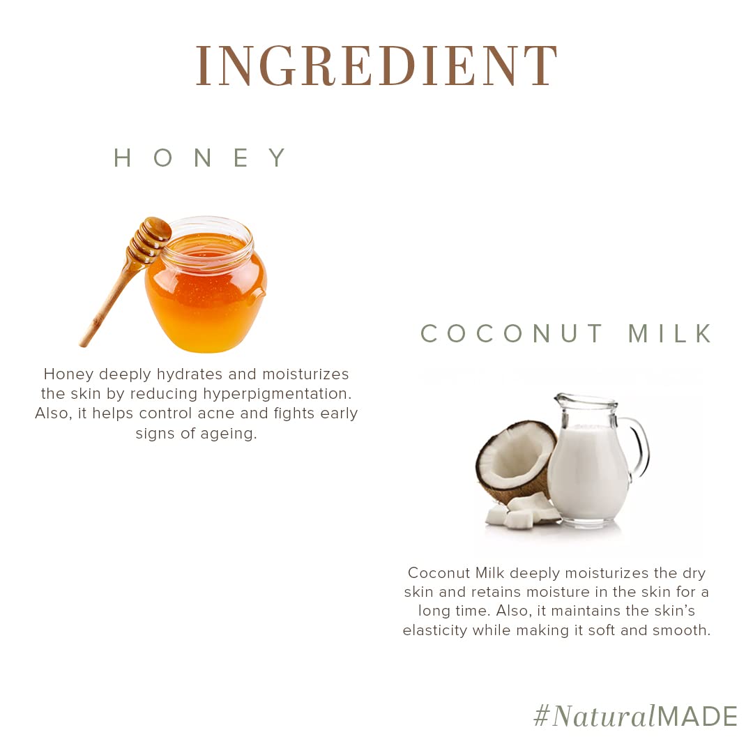 Khadi Natural Herbal Coconut Milk & Honey Soap | Pack of 3 image 5