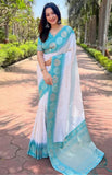 Banarasi Soft Silk Saree With Blouse image 13