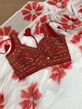Smooth Georgette With Sequence Work  Saree & Blouse image 6