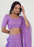Faux Georgette Sequence Embroidery Work  Lehenga Choli With Dupatta image 5