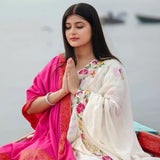 Heavy Rangoli Silk Saree With Blouse image 5