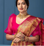 Soft Lichi Silk Jacquard Work Saree image 5