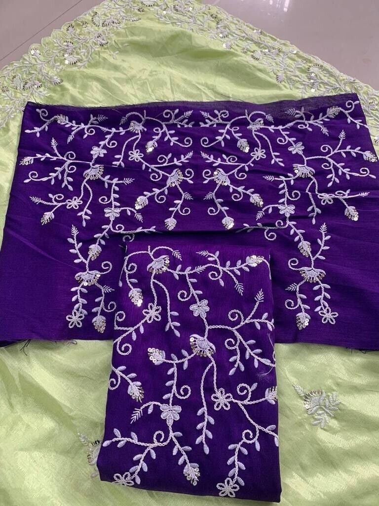 Dolla Silk Embroidery Work Saree image 5