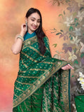 Women's Dola Silk Saree With Unstitched Blouse image 5