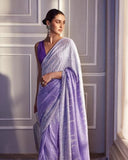 Heavy Georgette Party Wear Wedding Saree, Classic Function Sari & Blouse image 5