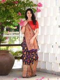 Linen Slub Saree with Blouse image 5