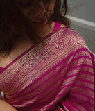 Banarsi Soft Silk Saree With Blouse image 5
