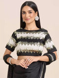 Heavy Pure Soft Georgette With Sequence Work Saree & Blouse image 5