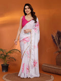 Chinon Chiffon Saree With Blouse image 5