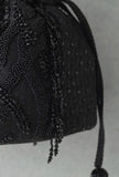Black Indian Handmade Women's Embroidered Clutch Purse, Potli Bag Pouch image 3