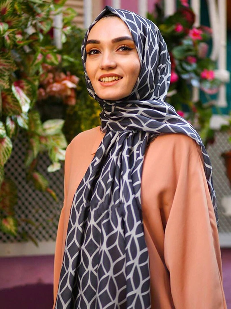 Geometric Printed Pashmina Cotton Dupatta Scarf Head Cover J5768 image 6